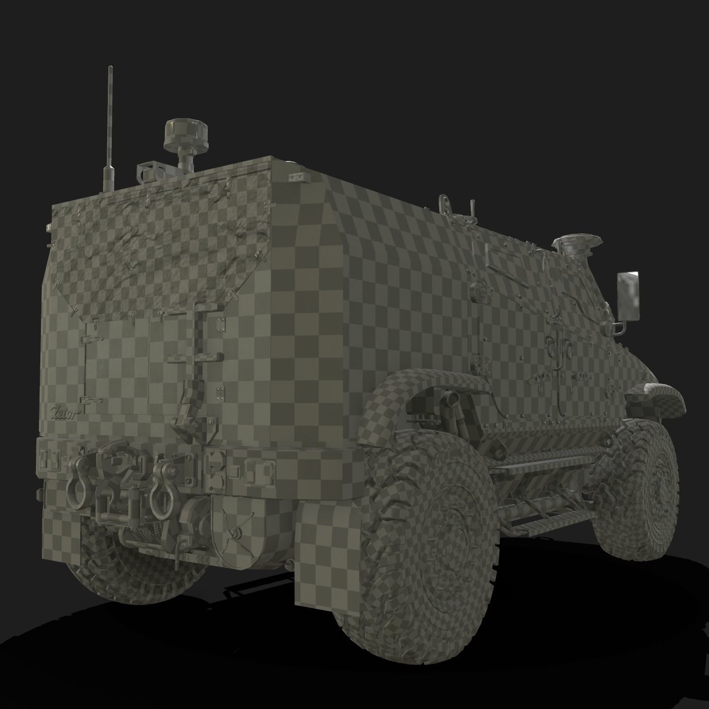 Zetor Gerlach 4x4 ATV Low-poly 3D model_38