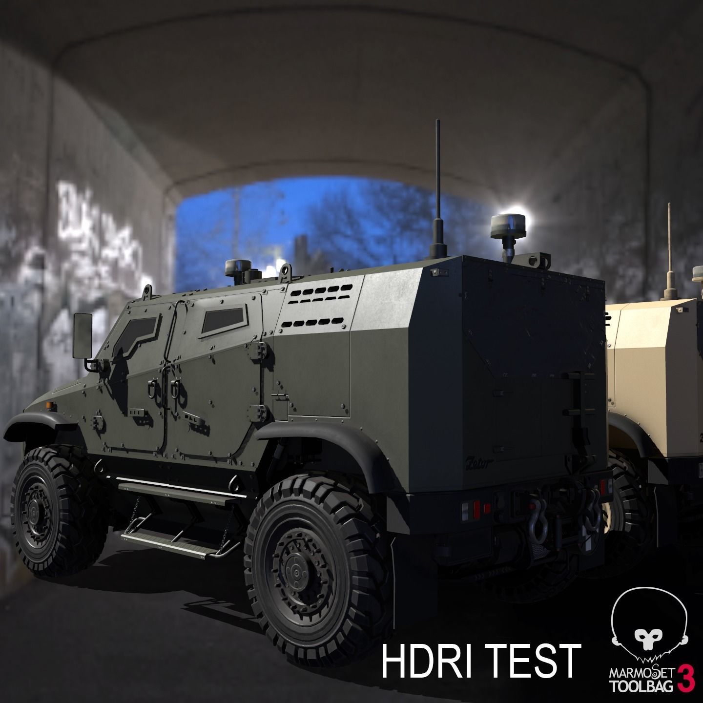 Zetor Gerlach 4x4 ATV Low-poly 3D model_8