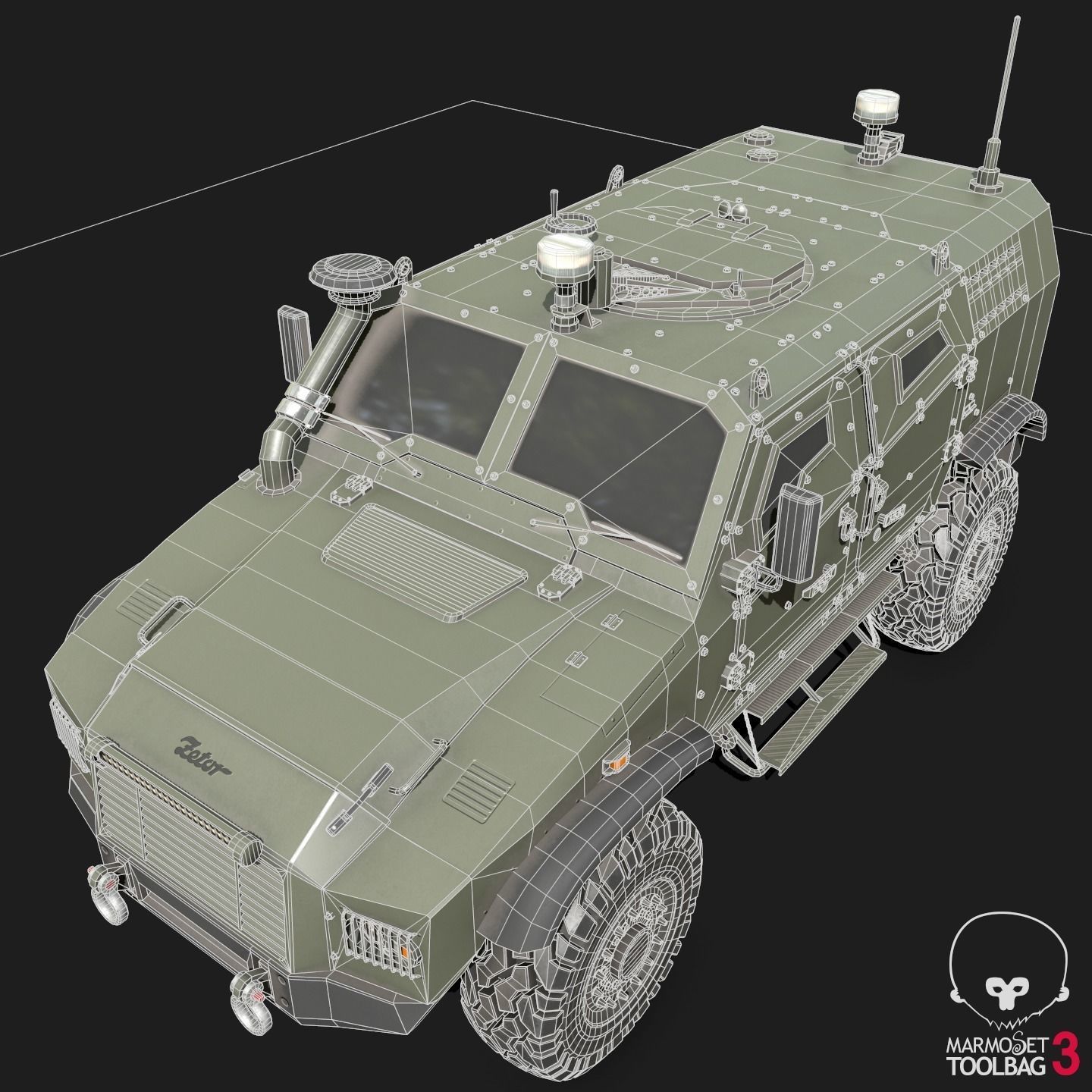 Zetor Gerlach 4x4 ATV Low-poly 3D model_22