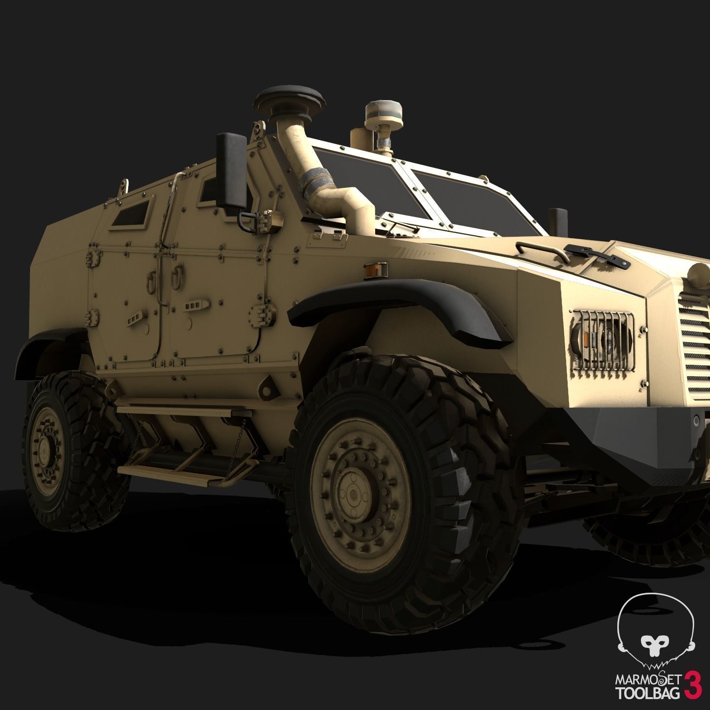 Zetor Gerlach 4x4 ATV Low-poly 3D model_31