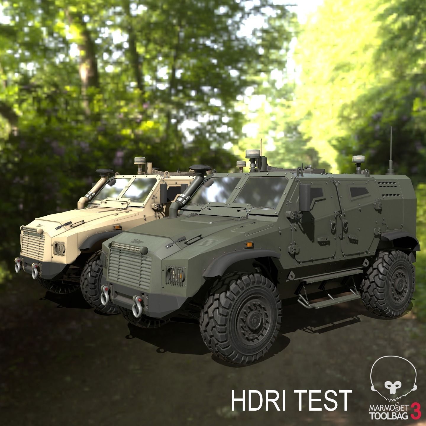 Zetor Gerlach 4x4 ATV Low-poly 3D model_4