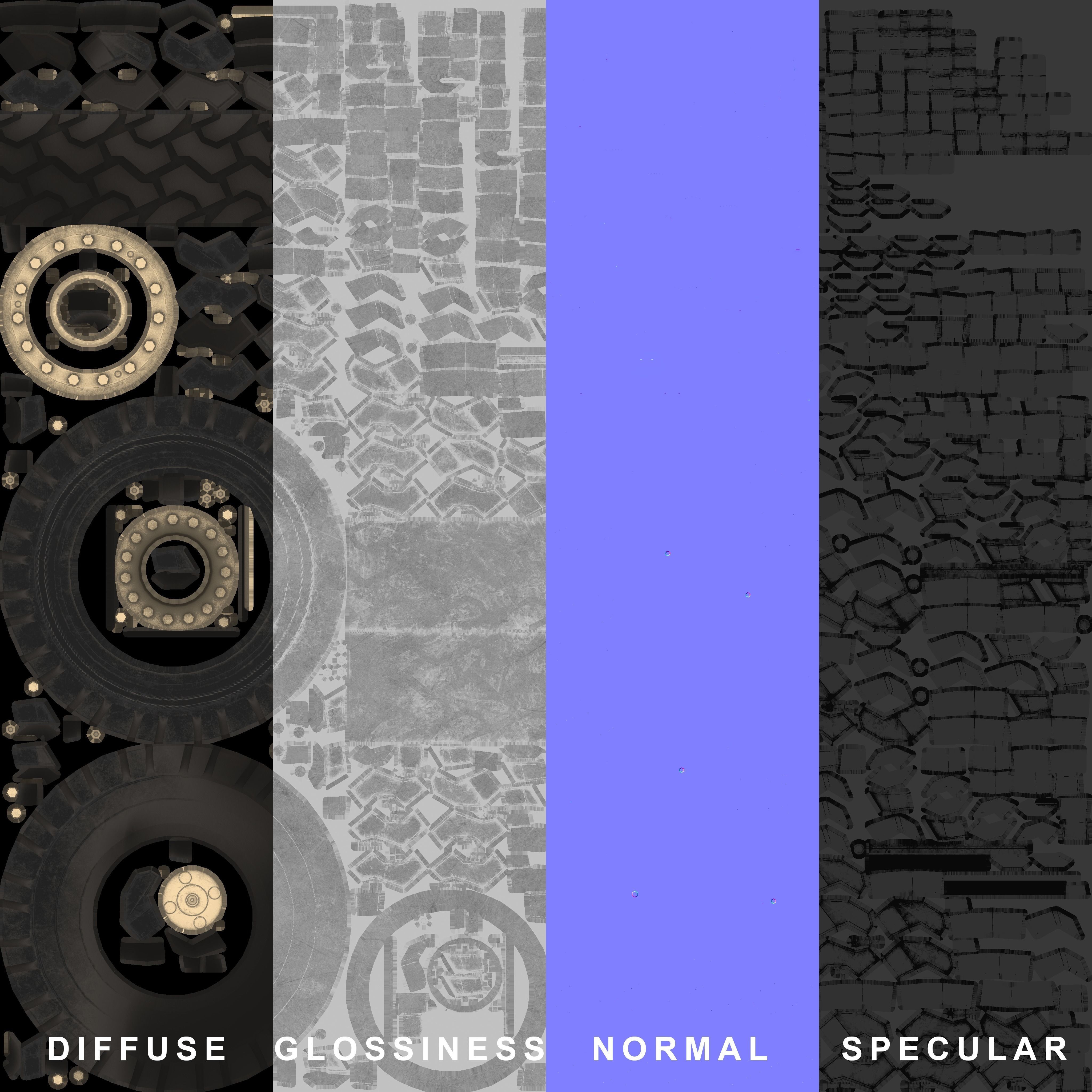 Zetor Gerlach 4x4 ATV Low-poly 3D model_55