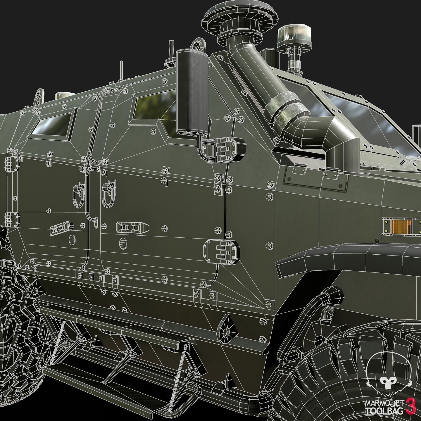 Zetor Gerlach 4x4 ATV Low-poly 3D model_20