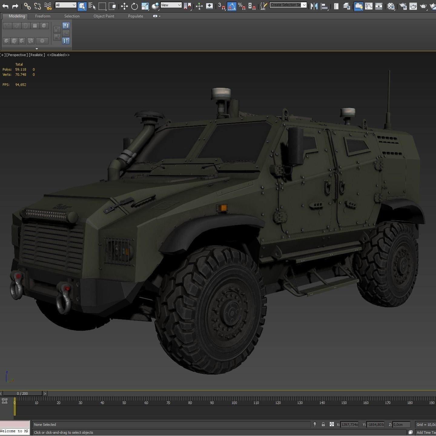 Zetor Gerlach 4x4 ATV Low-poly 3D model_43