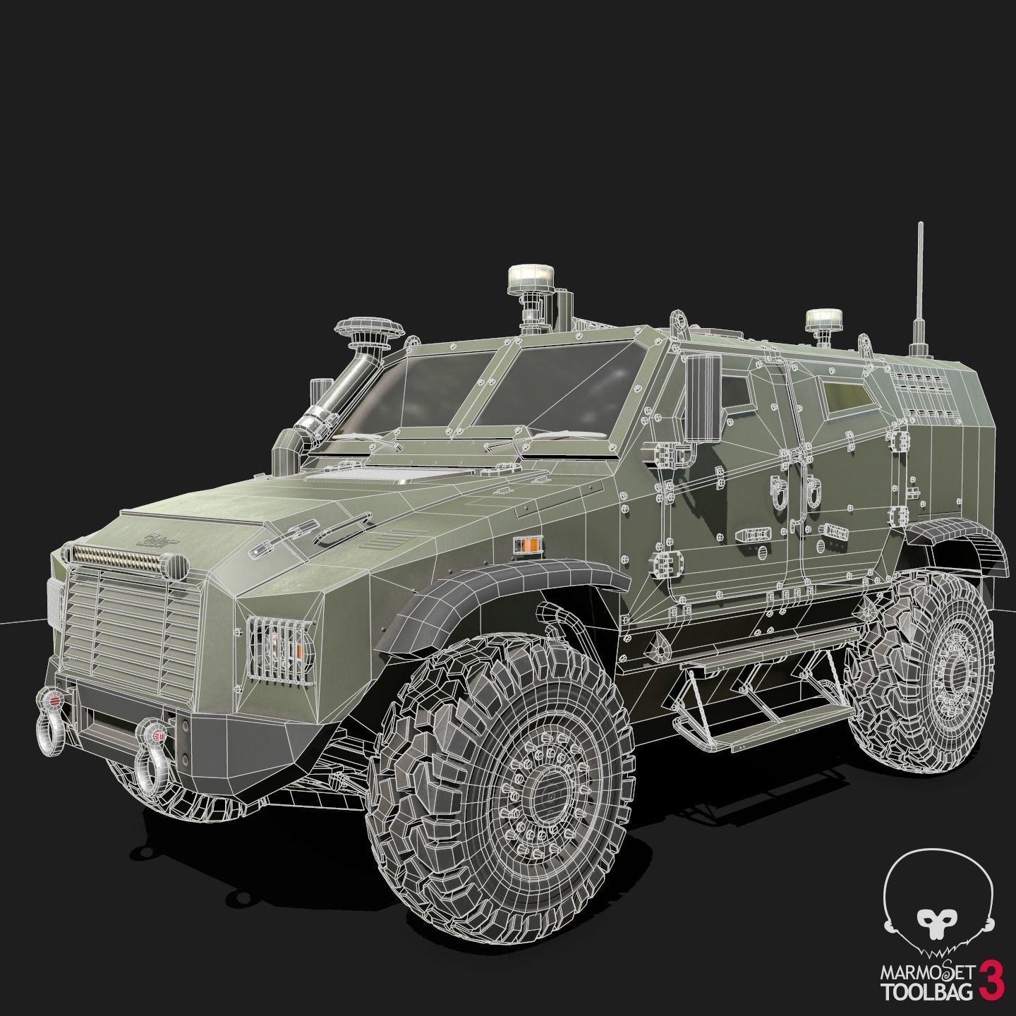 Zetor Gerlach 4x4 ATV Low-poly 3D model_12