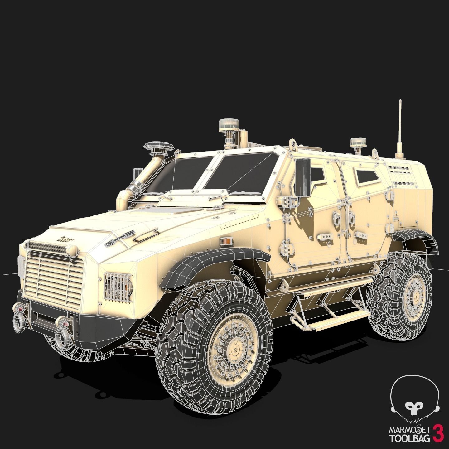 Zetor Gerlach 4x4 ATV Low-poly 3D model_24