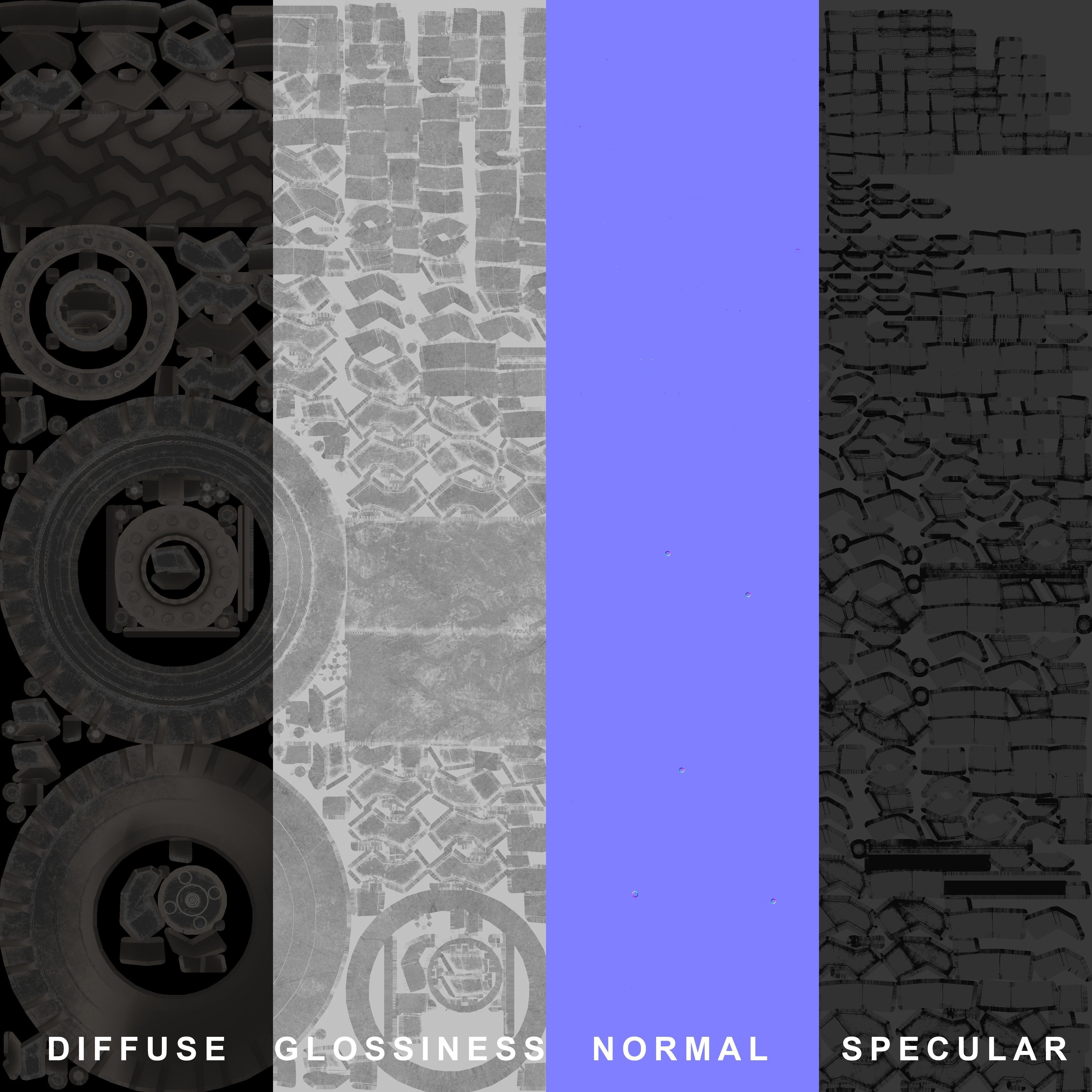 Zetor Gerlach 4x4 ATV Low-poly 3D model_50