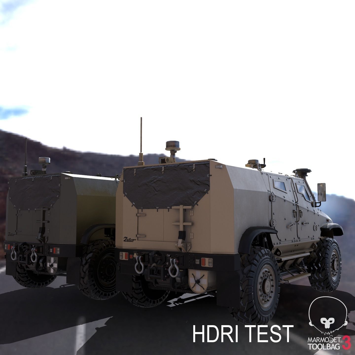 Zetor Gerlach 4x4 ATV Low-poly 3D model_9