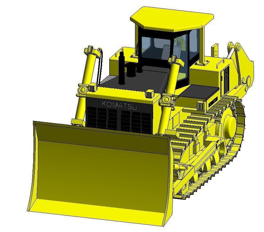 3D model KOMATSU Crawler Dozer-01 VR / AR / low-poly | CGTrader