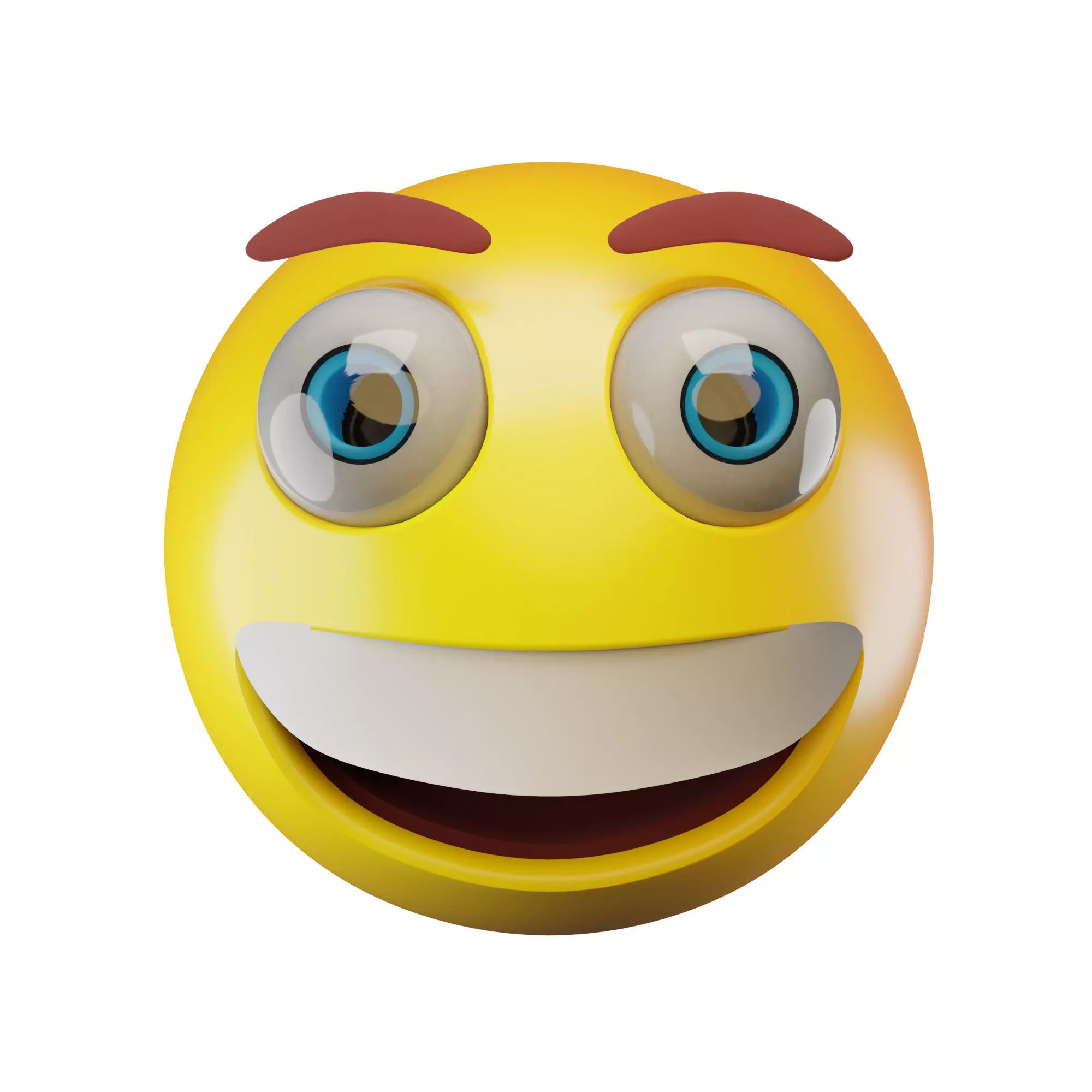 Happy Face Expression Low-poly 3D model