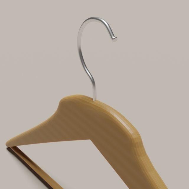 Coat Hanger Free 3D model_1