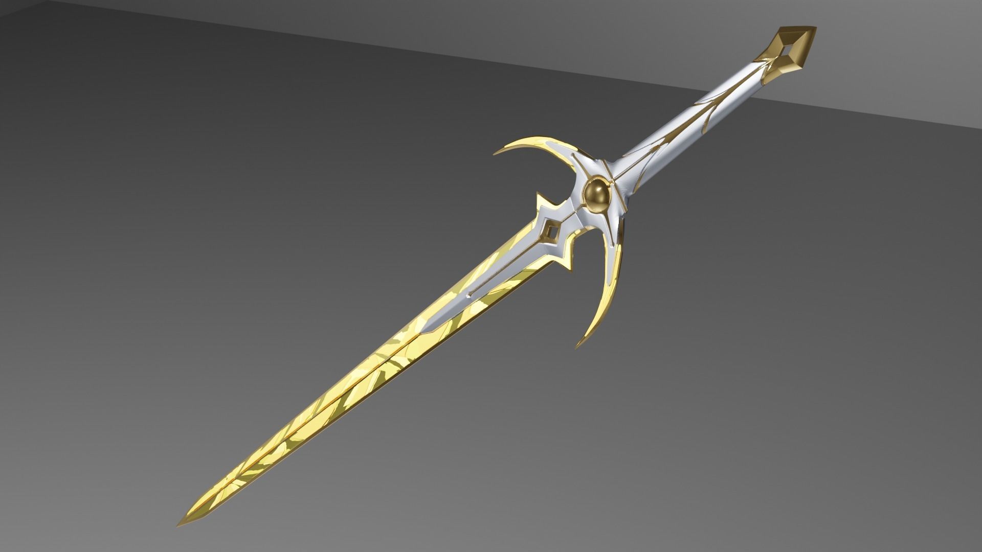 Travelers Original Swords Aether and Lumine Genshin Impact 3D print model_2