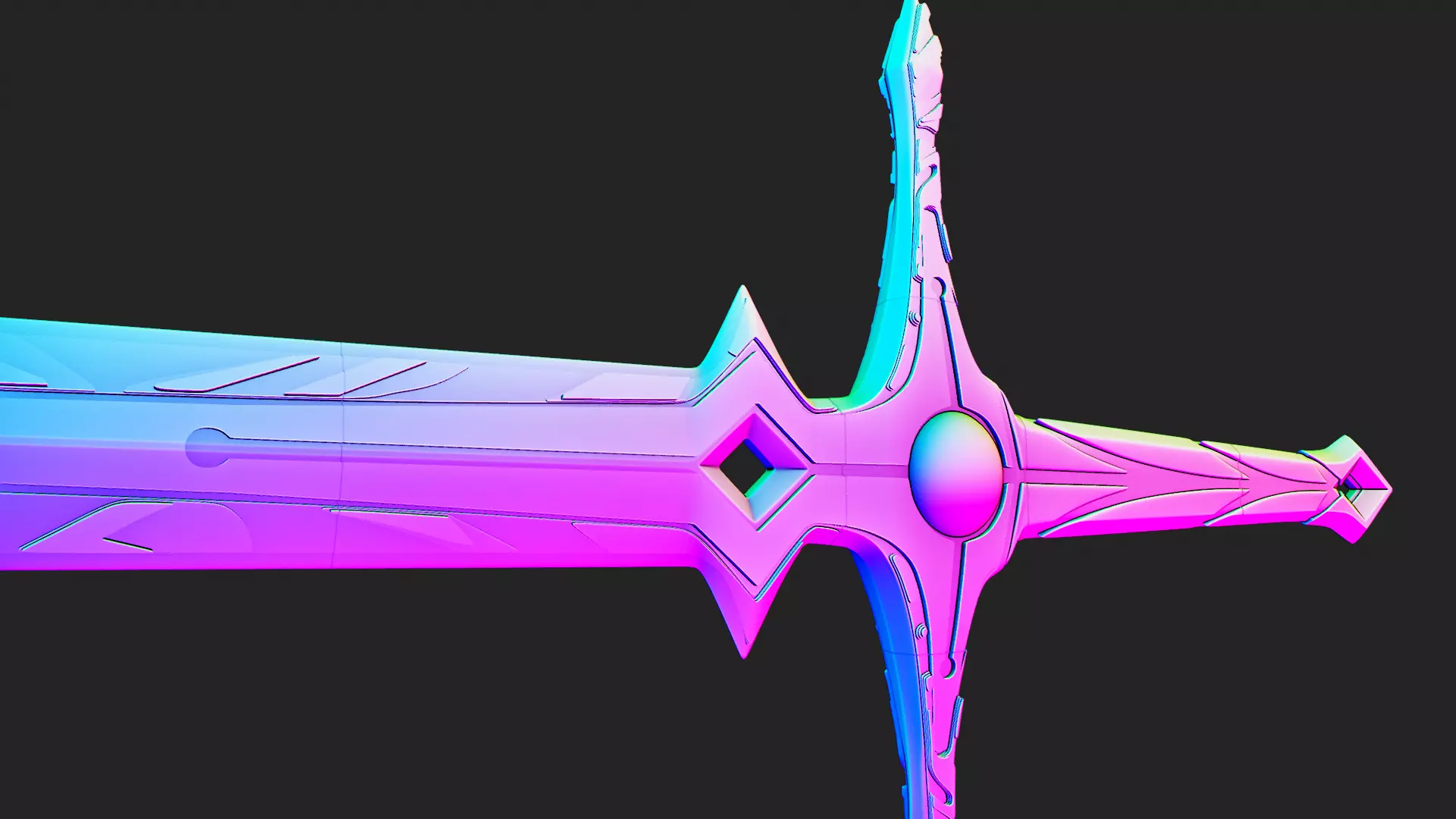 Travelers Original Swords Aether and Lumine Genshin Impact 3D print model_7