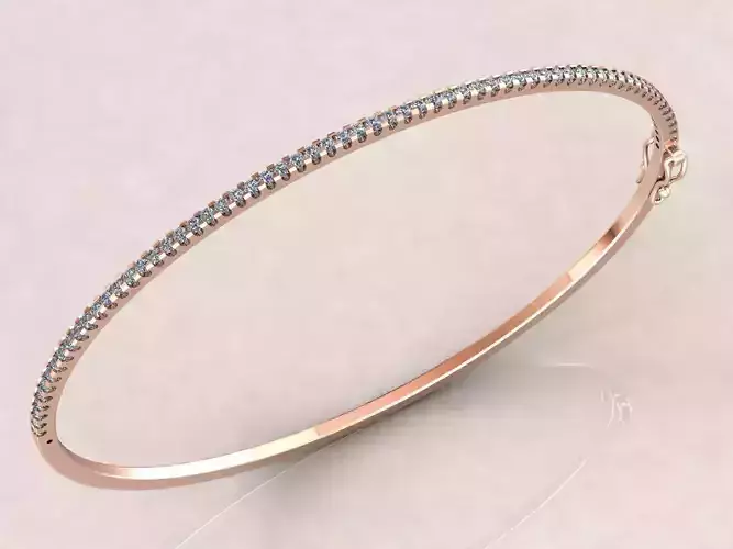 Diamond Bangle Bracelet 1Line