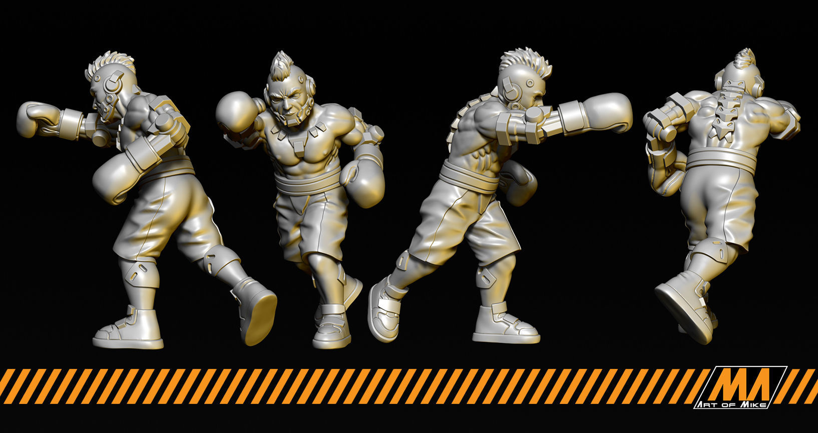 Boxers 3D print model_4