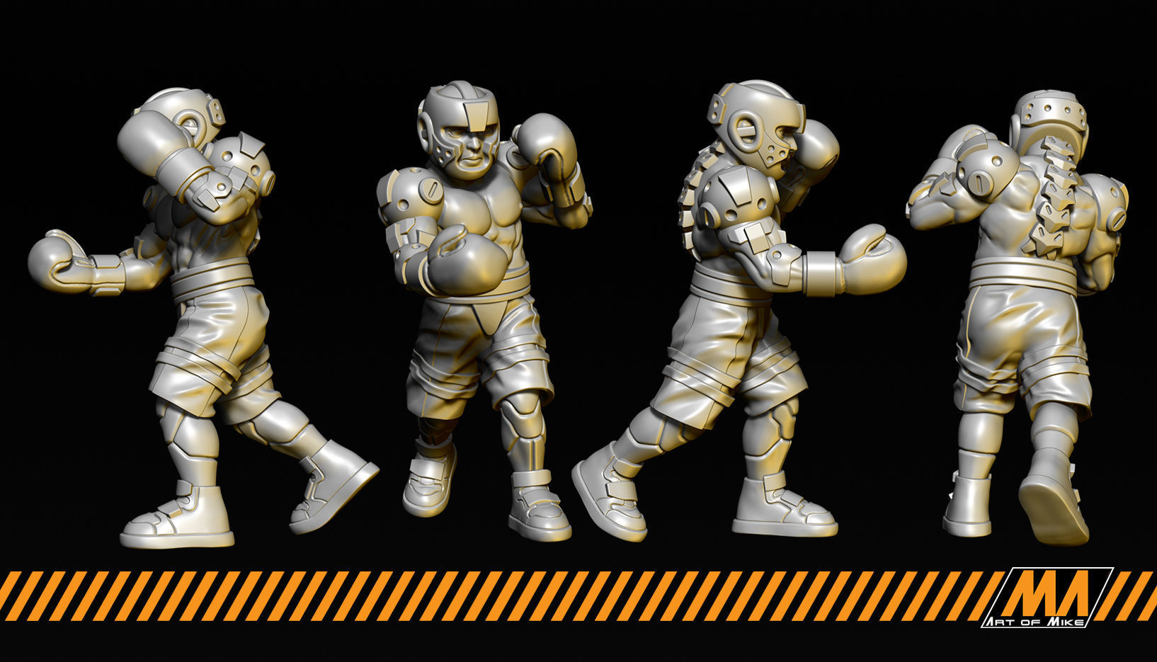 Boxers 3D print model_7