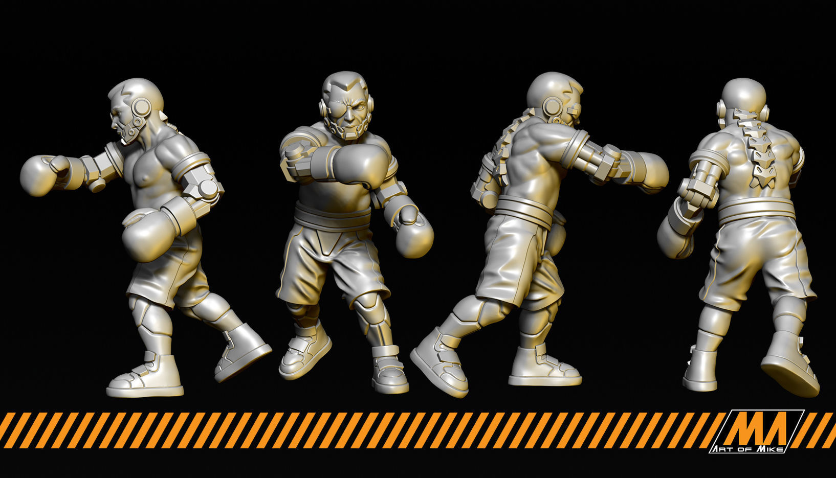 Boxers 3D print model_6