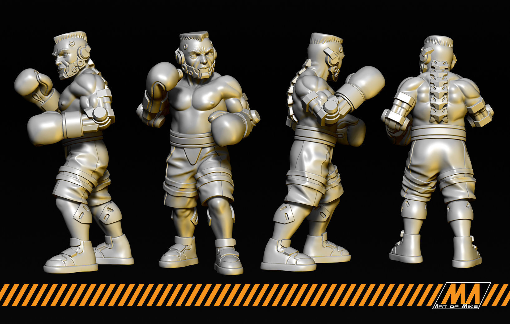 Boxers 3D print model_3
