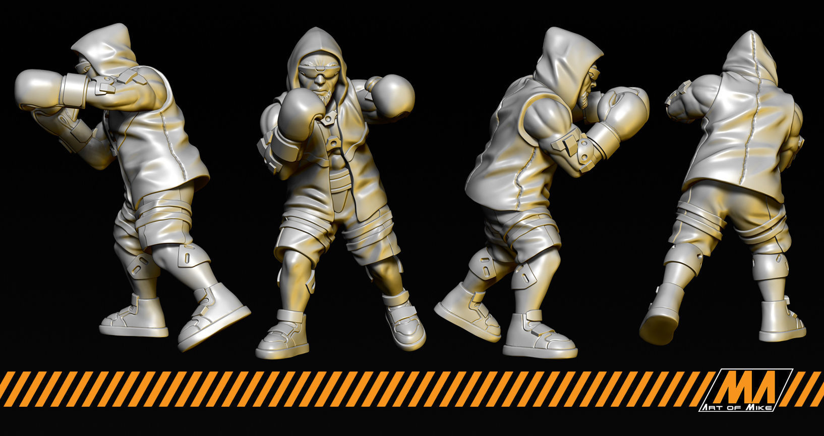 Boxers 3D print model_2