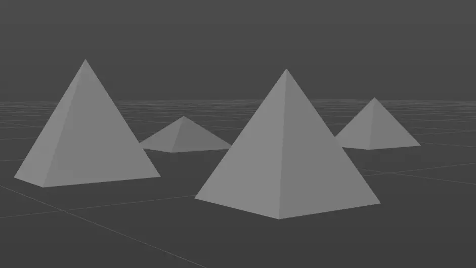 Pyramid three pyramids 3D model_0