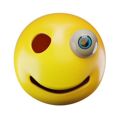 Smiley Face Emoticon Low-poly 3D model