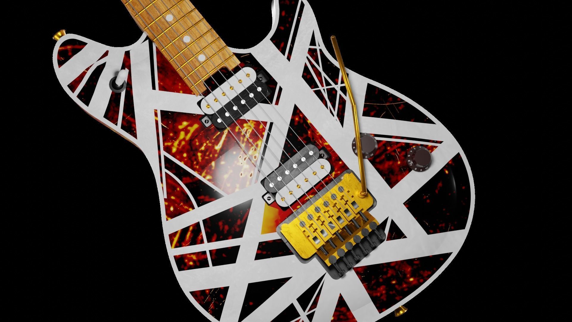 Electric Guitar 3D model_1