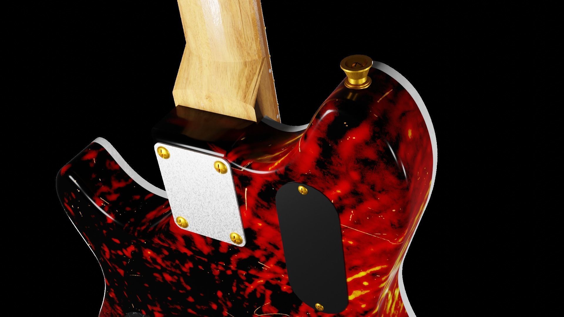 Electric Guitar 3D model_4