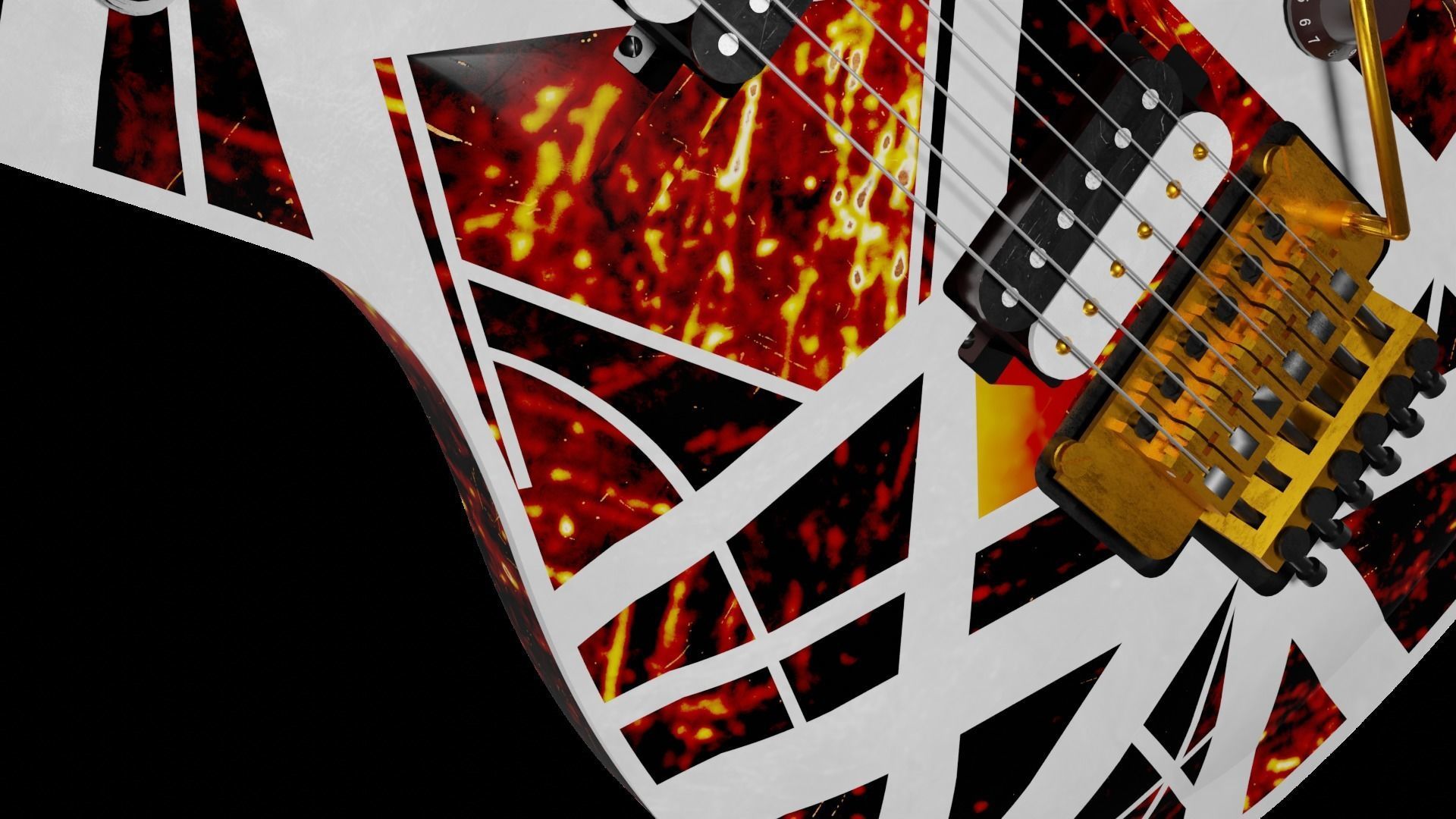 Electric Guitar 3D model_2