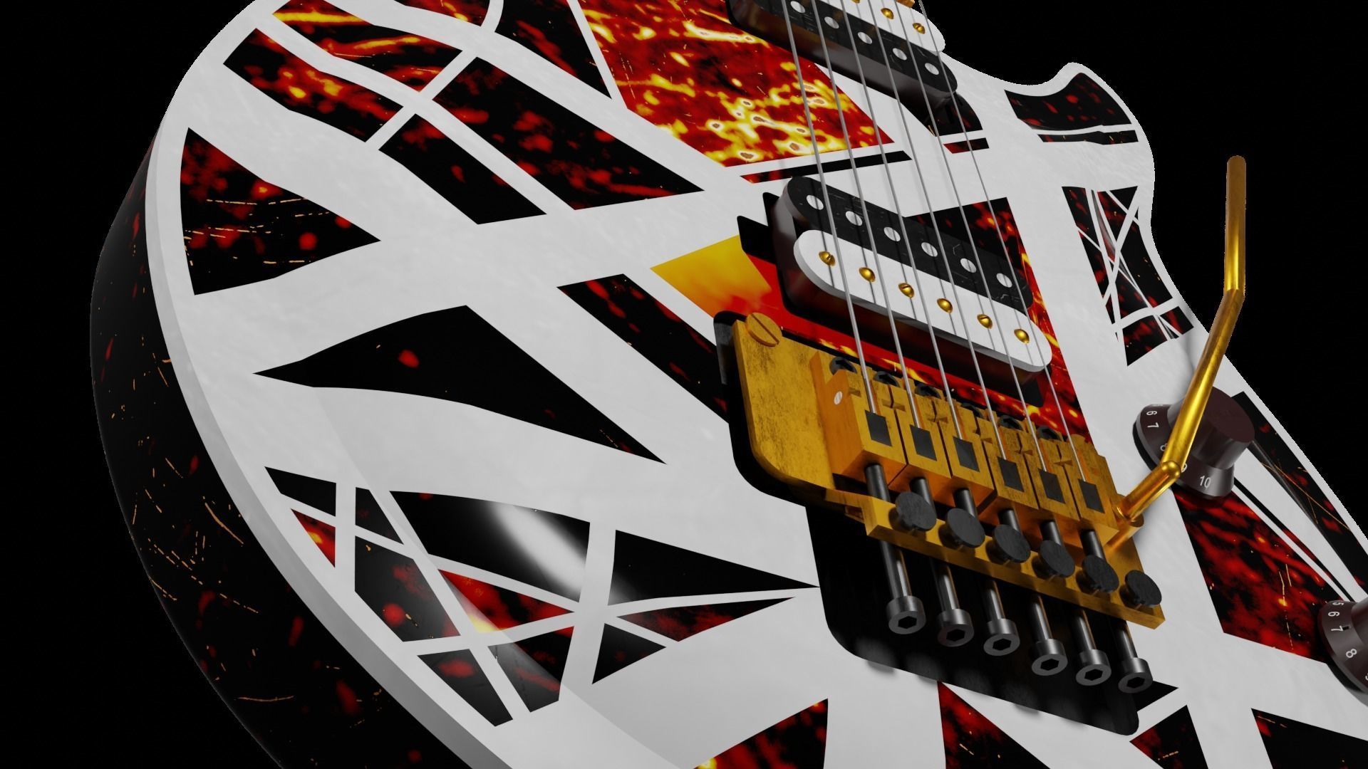 Electric Guitar 3D model_3