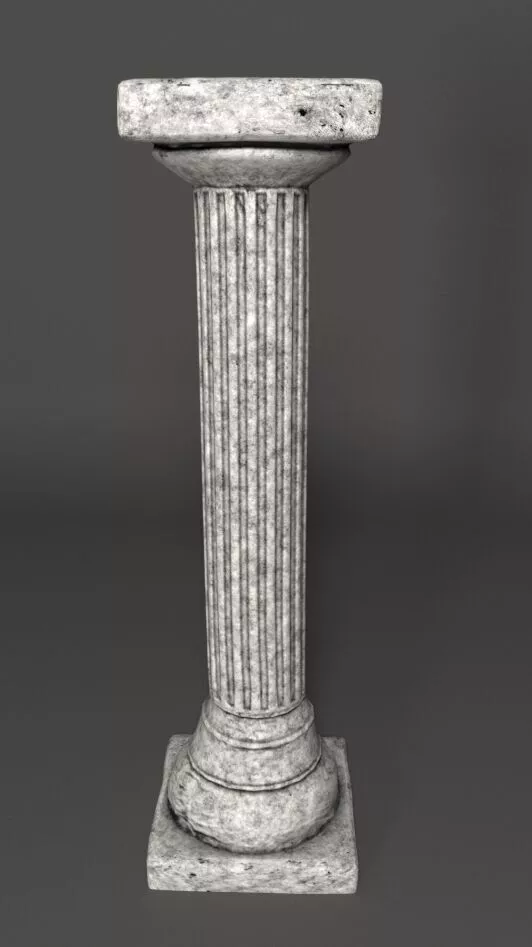 Doric order Low-poly 3D model