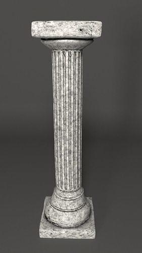 Doric order  Low-poly 3D model