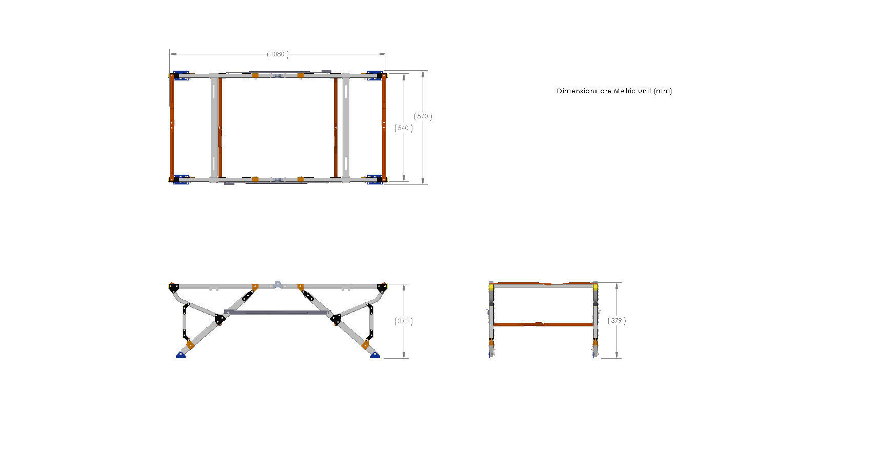 Folding Frame Stand 3D model_7