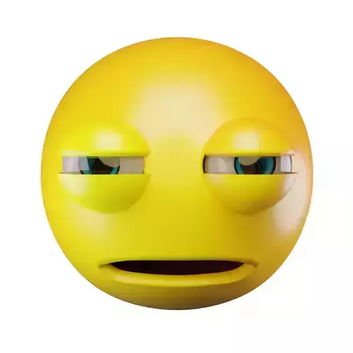Expressionless Face Emoji Low-poly 3D model