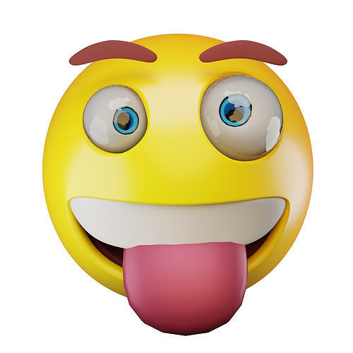 Emoji Freak Face Expression Low-poly 3D model