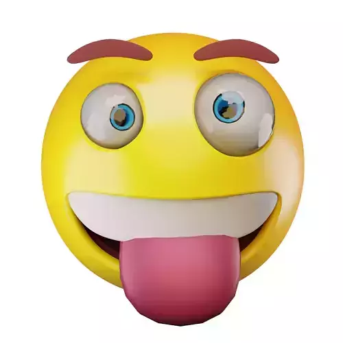 Emoji Freak Face Expression Low-poly 3D model