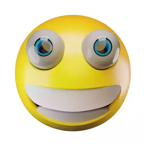 Funny Face Emoticon Low-poly 3D model