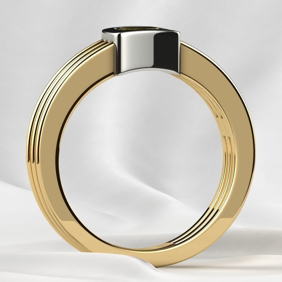 5mm Princess Gold Ring 3D print model_16