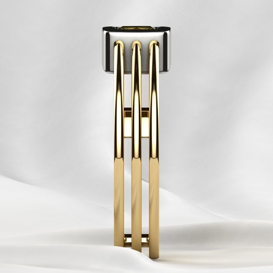 5mm Princess Gold Ring 3D print model_21