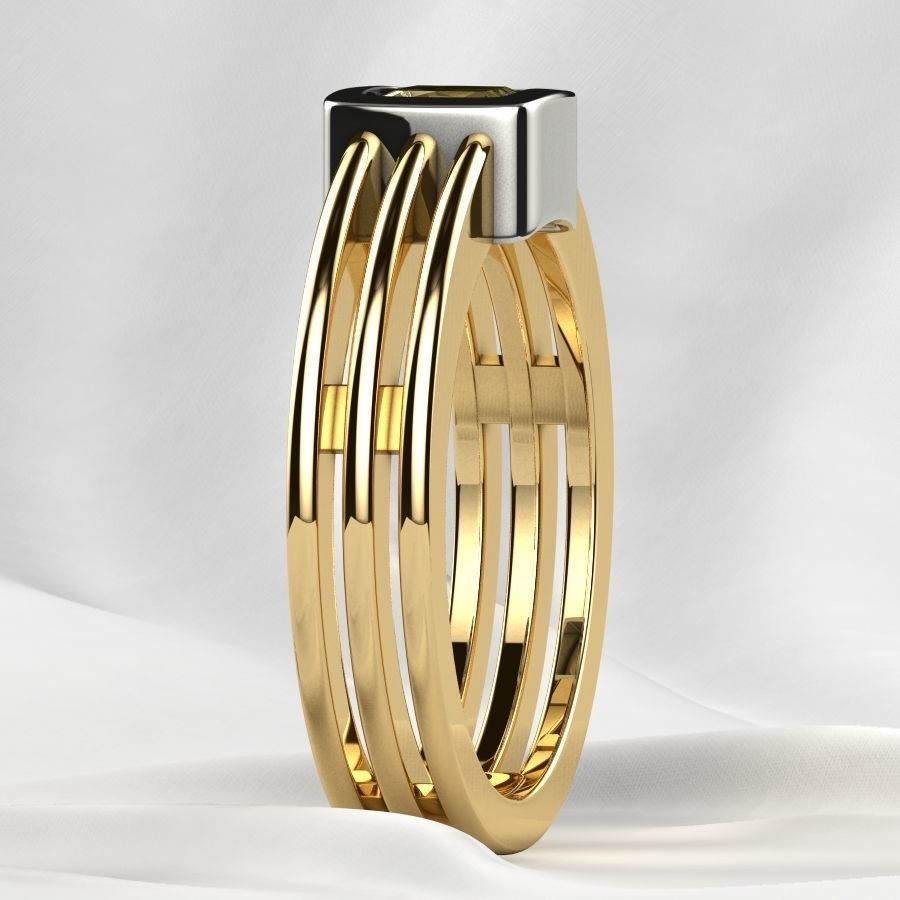 5mm Princess Gold Ring 3D print model_20