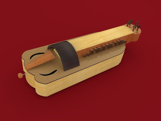 Hurdy Gurdy Hieronymus Bosch Low-poly 3D model