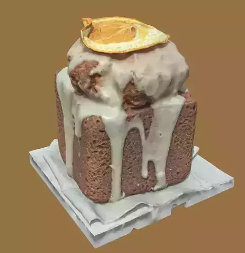 Orange Pound Cake PBR model by photoscan