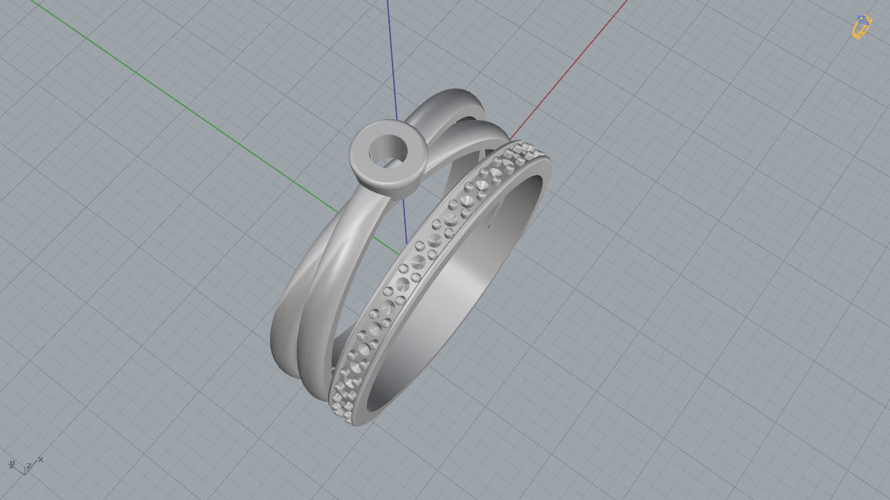 Woman Ring 01 3D print model_11