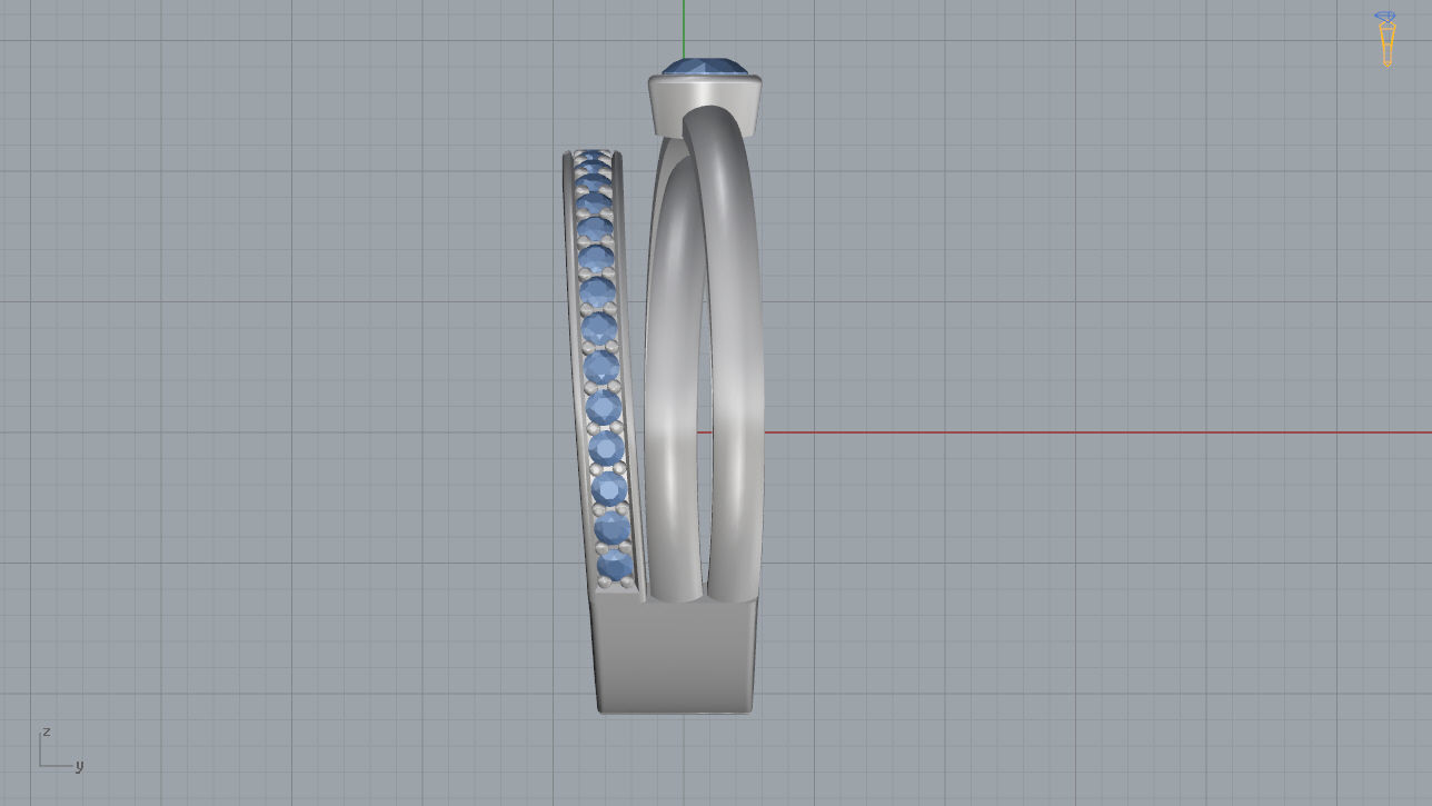 Woman Ring 01 3D print model_8