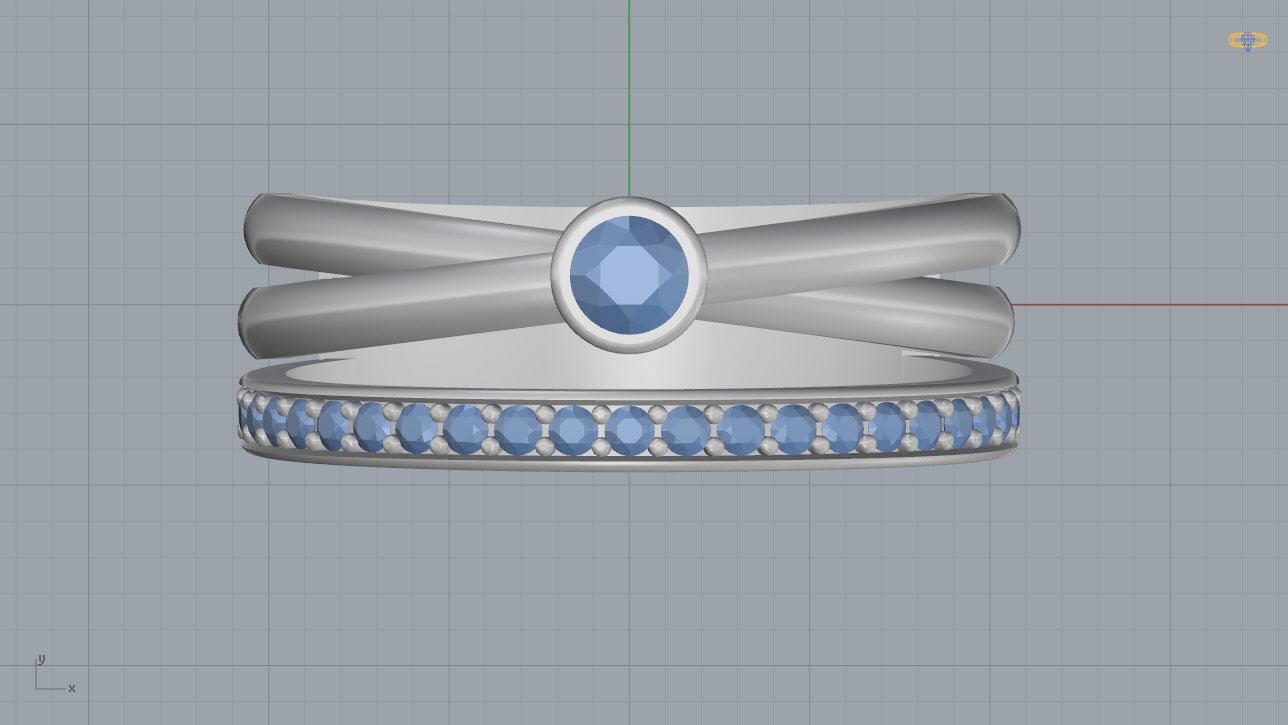 Woman Ring 01 3D print model_6