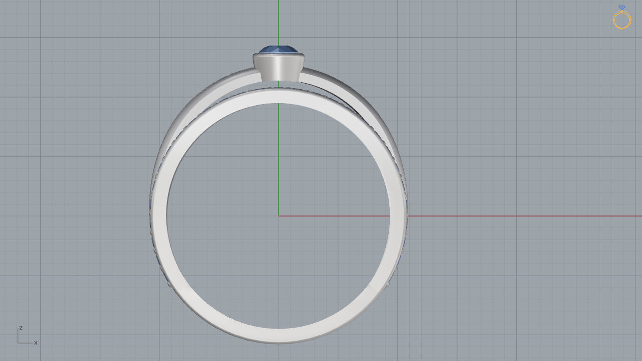 Woman Ring 01 3D print model_7