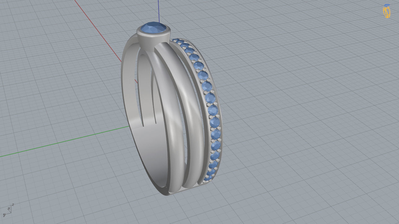 Woman Ring 01 3D print model_10