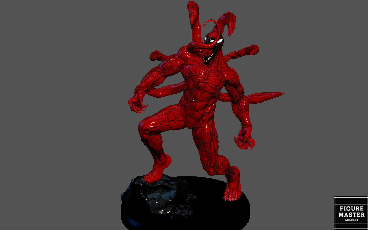 CARNAGE VENOM MOVIE Woody Harrelson STATUE 3D PRINT 3D print model_10