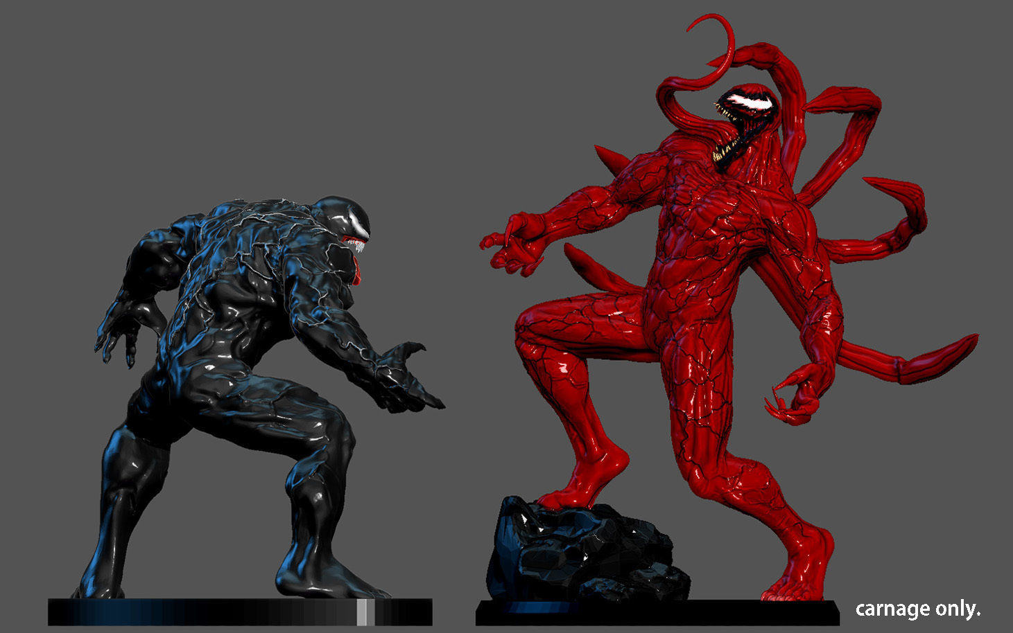 CARNAGE VENOM MOVIE Woody Harrelson STATUE 3D PRINT 3D print model_2