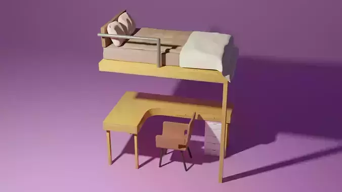 Minimalistic room 3D model
