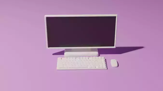 Computer monitor 3D model